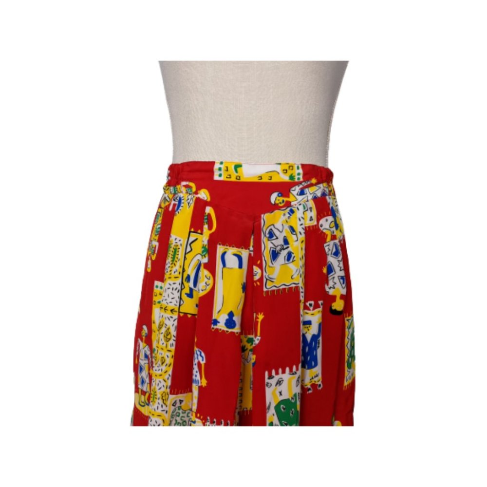 Diane von Furstenberg Vintage Abstract Maxi Skirt  12 - Picture 2 of 10